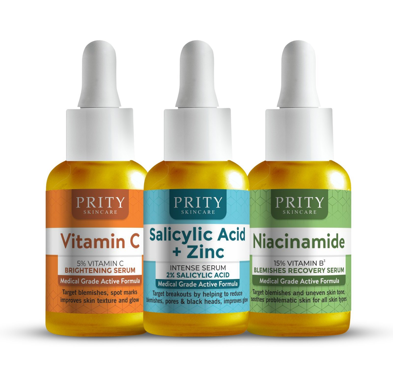 Vitamin C, Salicylic Acid + Acid and Niacinamide Combo